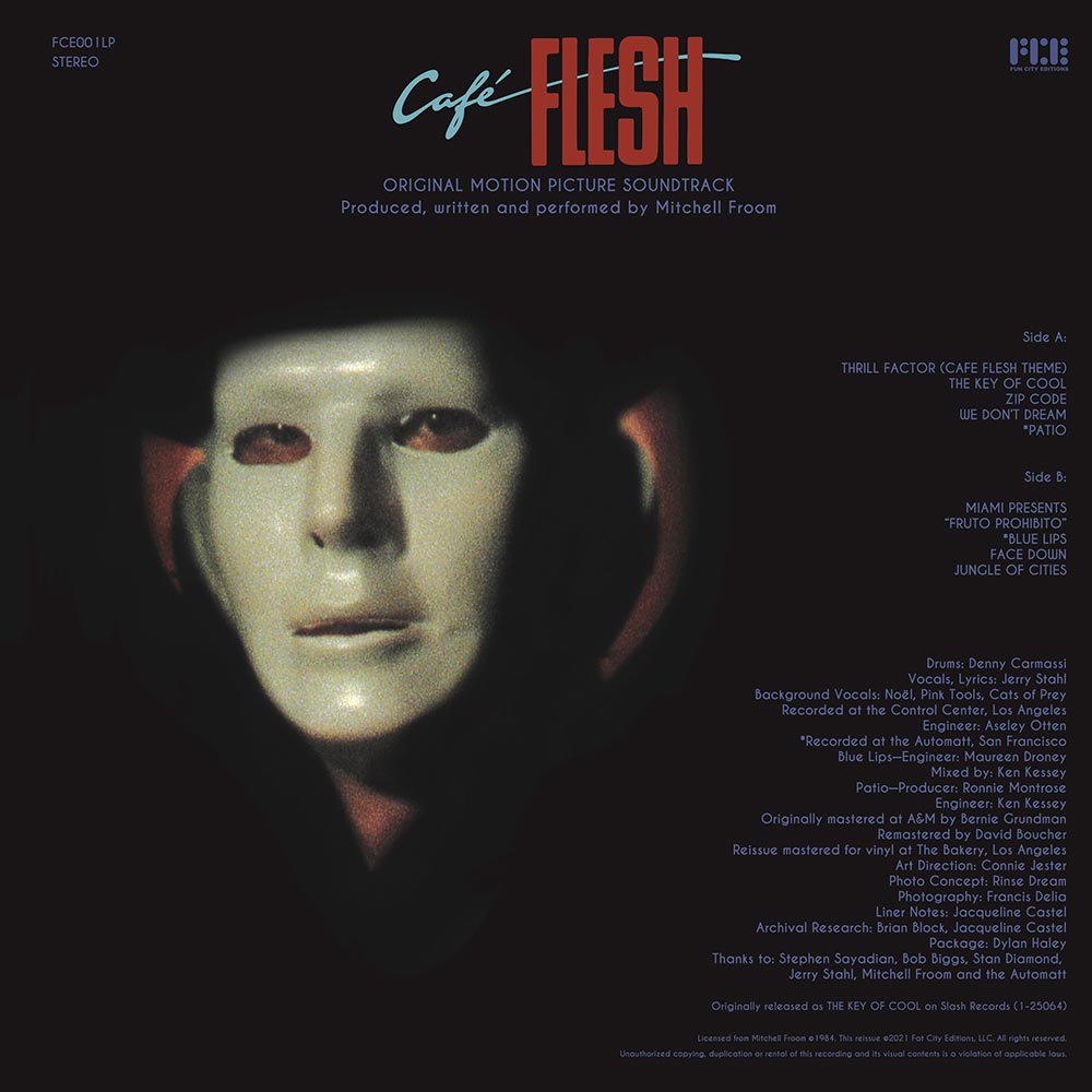 Cafe Flesh LP rereleased by Fun City Editions