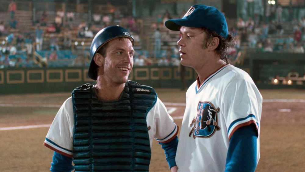 On choosing a movie on the bus: "I've seen Bull Durham, you know, thousands of times."