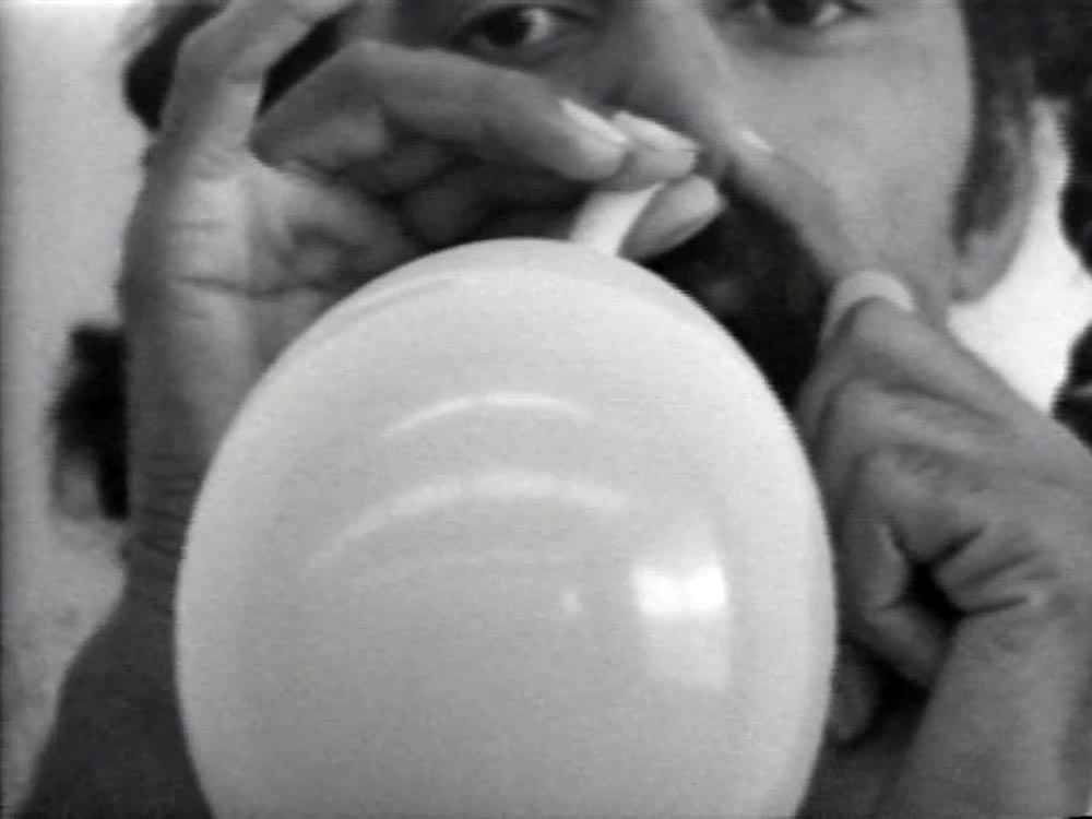 Anthony Ramos, Balloon Nose Blow-Up, 1972 (still). Courtesy Electronic Arts Intermix (EAI).