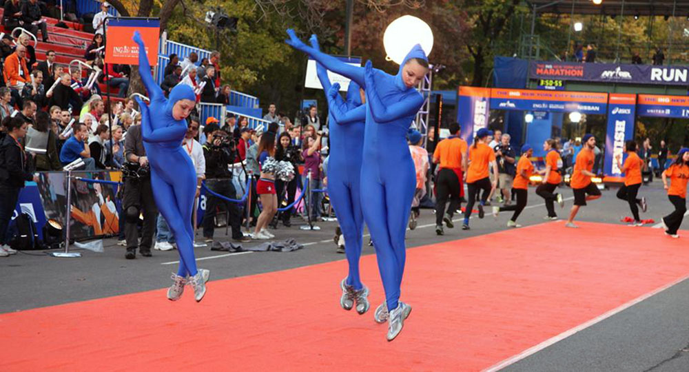 Cocoon Central Dance Team at the opening ceremony of the 2023 New York Marathon
