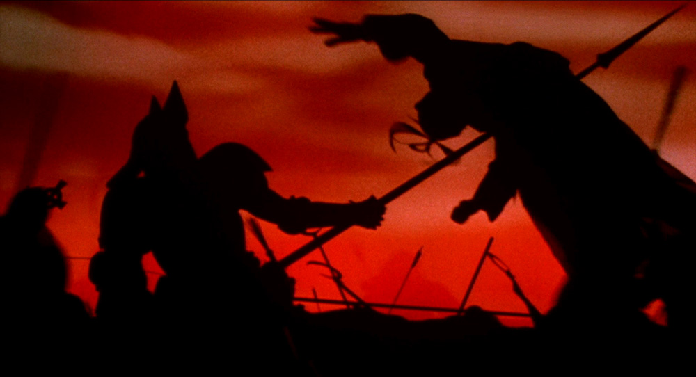 Dracula's opening scene resembles shadow puppet theater