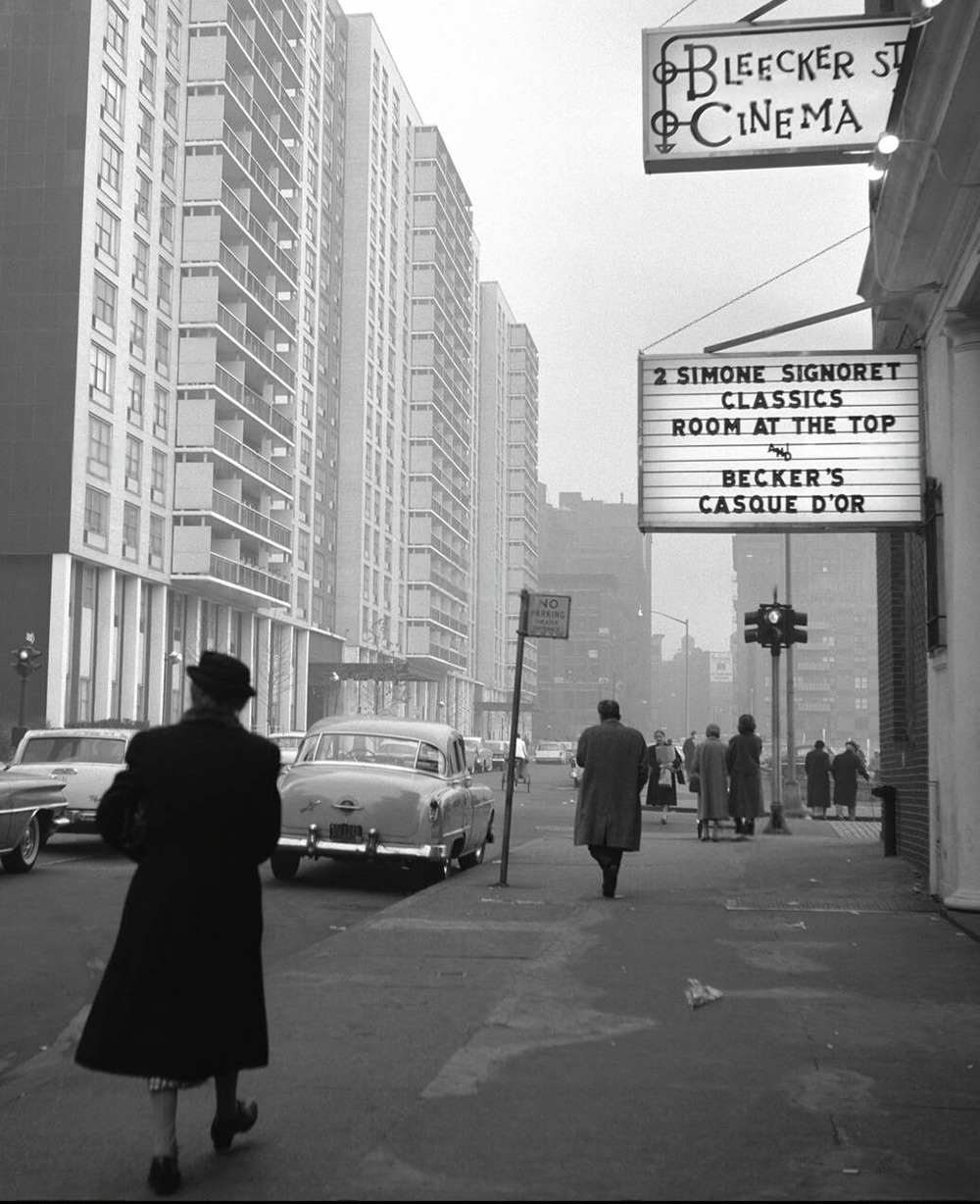 Filmmaker and distributor Lionel Rogosin opened the Bleecker Street Cinema in 1960; Francois Truffaut soon thereafter declared that “the Bleecker is to New York what the Cinemathèque Française is to Paris.” In 1974, the Bleecker Street was reopened by Sid Geffen and Jackie Raynal, who also ran the Carnegie Hall Cinema.