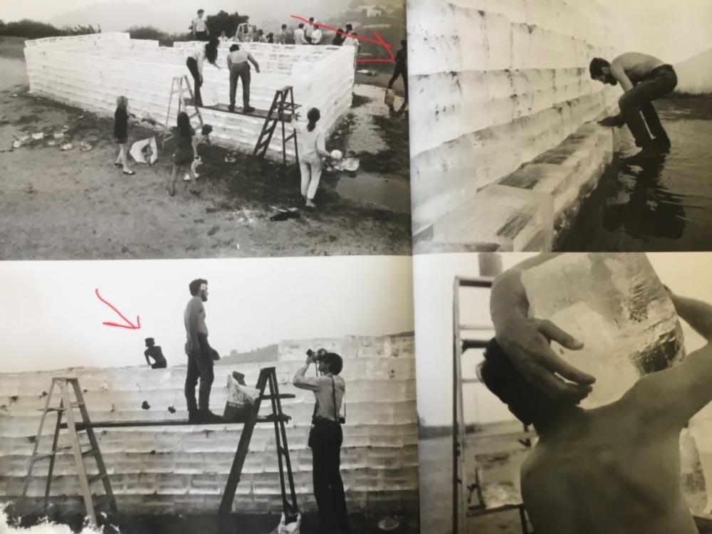 Images of Allan Kaprow’s Fluids, with a young Ramos in the background. Photographs by Dennis Hopper. Courtesy Anthony Ramos.