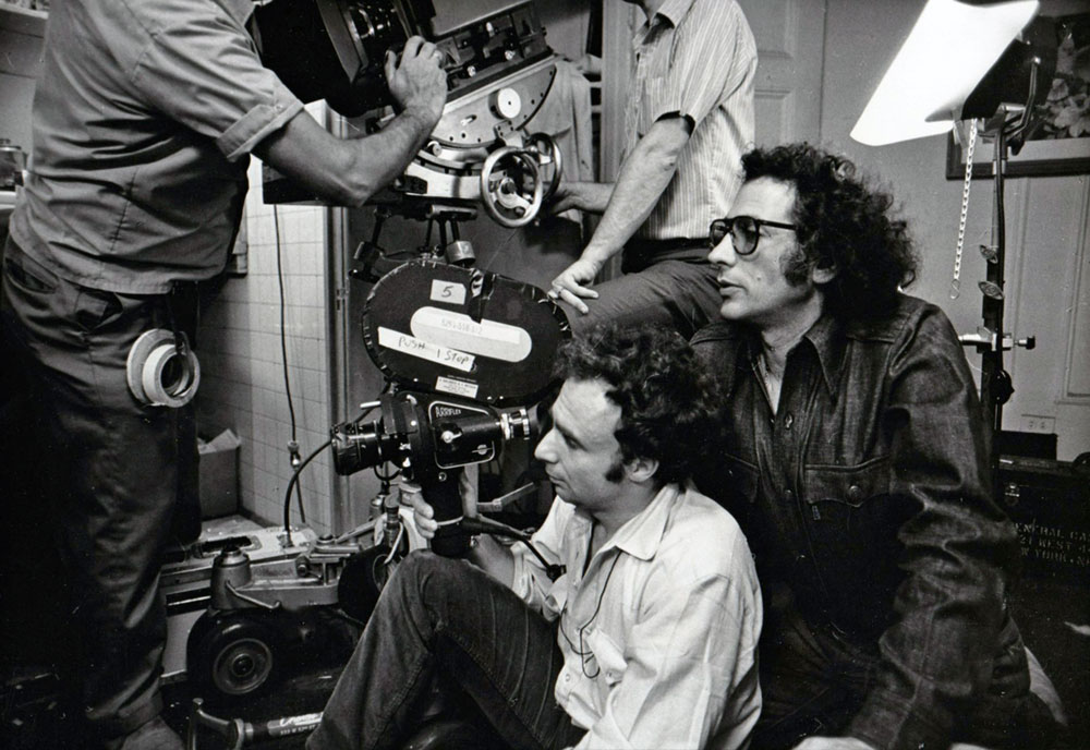 Jerry Schatzberg and cinematographer Adam Holender on the set of Panic in Needle Park.
