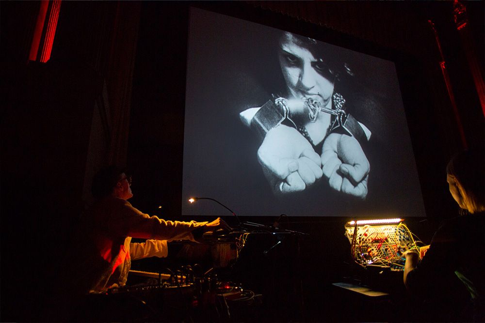 The Matti Bye Ensemble scores Limite (Mário Peixoto, 1931). Photo by Pamela Gentile courtesy of San Francisco Silent Film Festival.