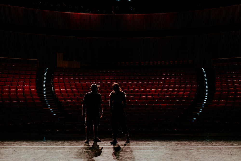 Producer Danny April and Ashley Connor (photo by Lucas Carpenter)