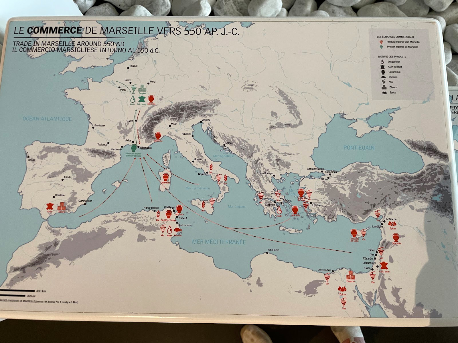 proof that borders are fake and “Europe” is a concept, as evidenced by this trade map of the Mediterranean c. 550 AD.
